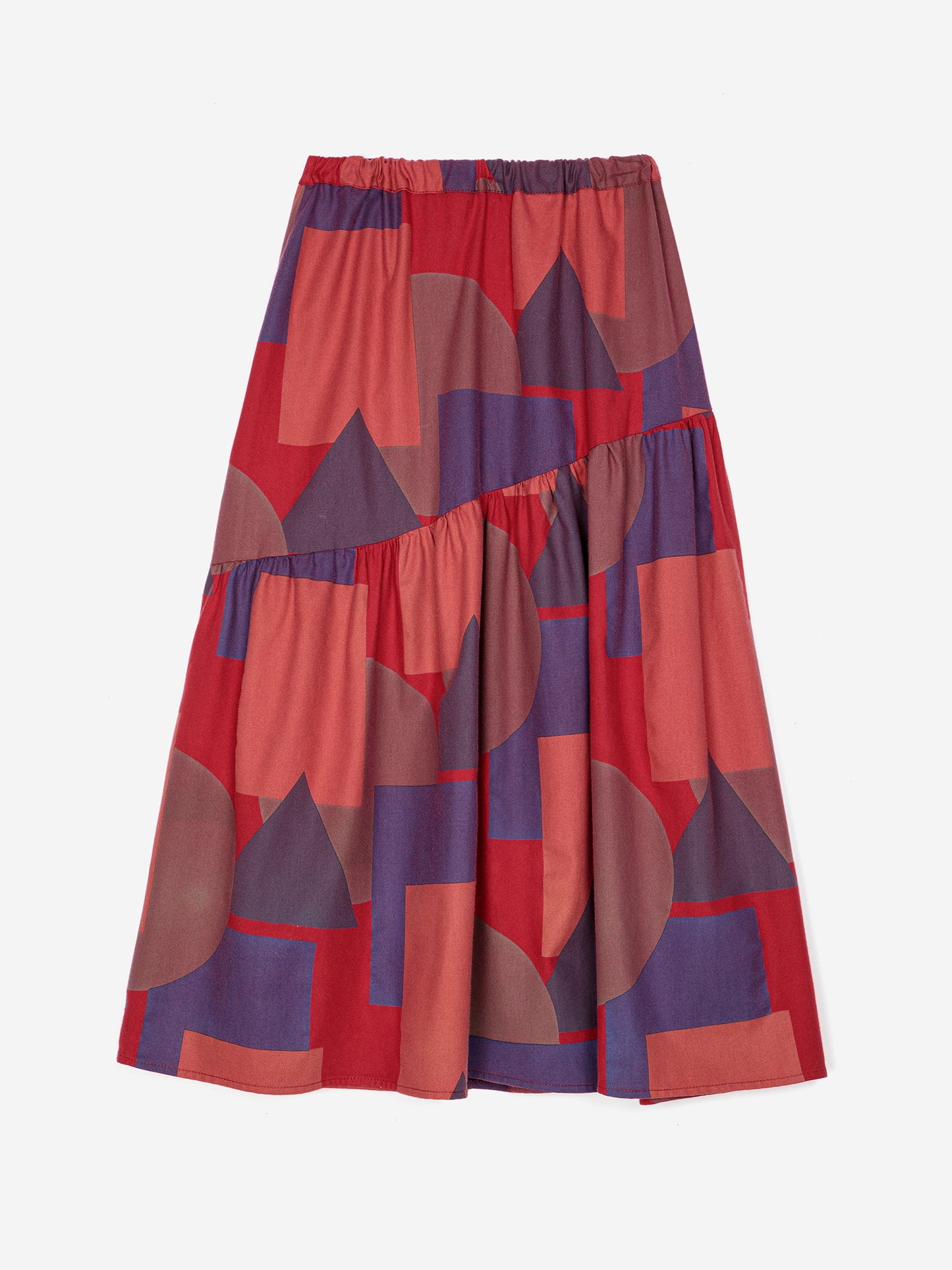 Geometric all over flared skirt