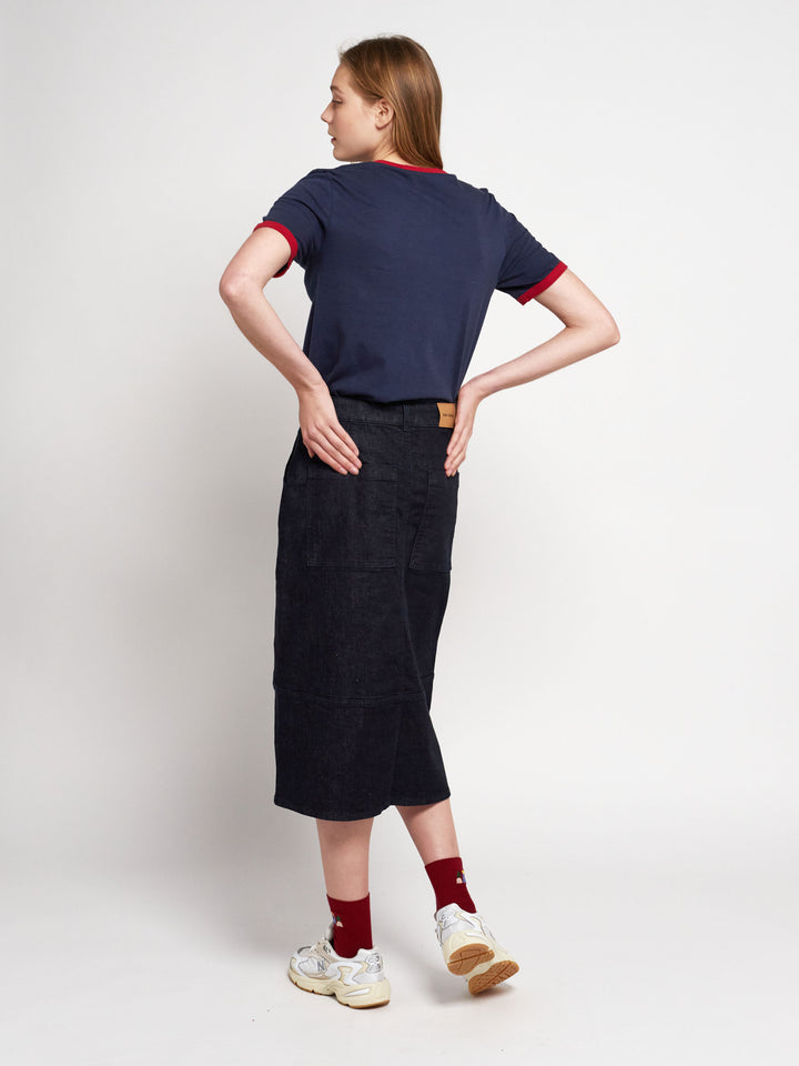 Pencil denim skirt