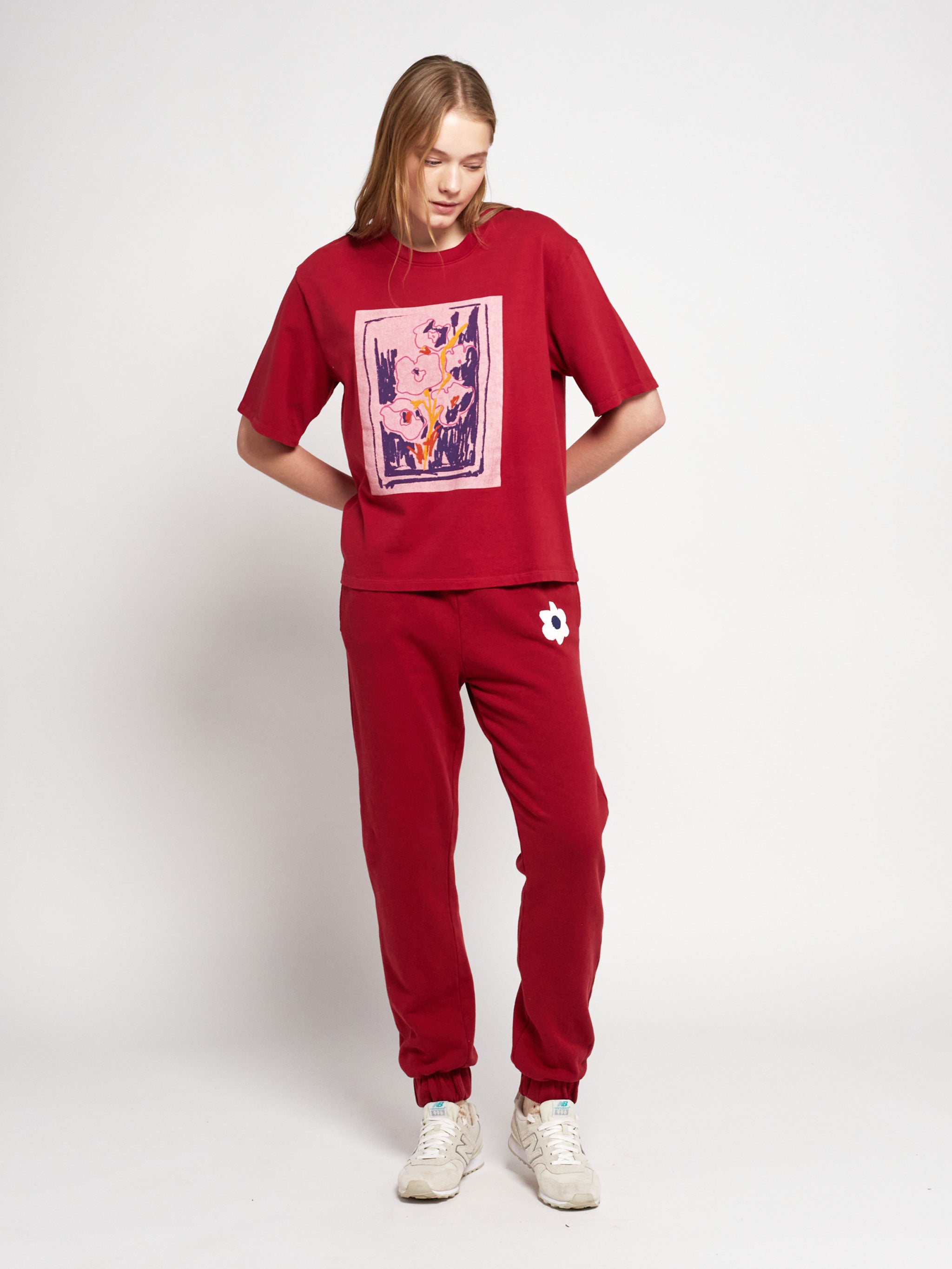 Bobo Choses Kids Sea Flower All Over Gathered Jogging Pants Curated at Jake  and Jones