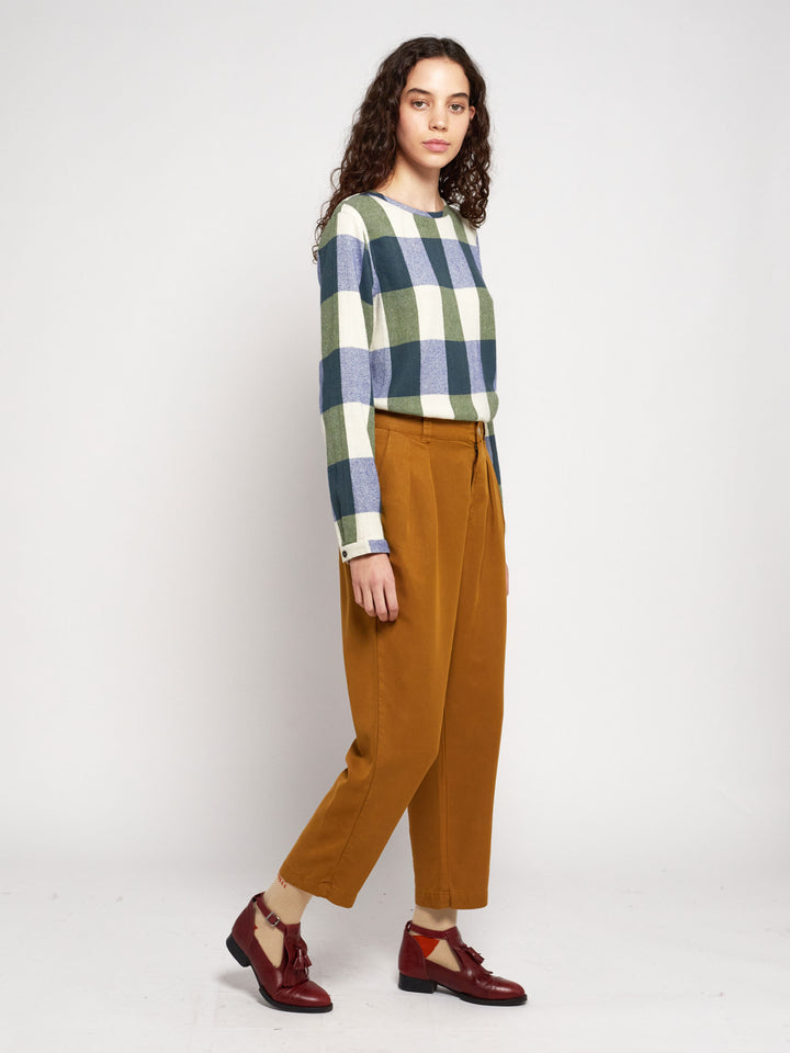 Pantalons plisats carrot