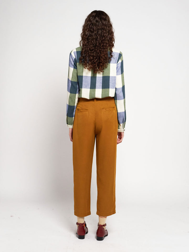 Pantalons plisats carrot