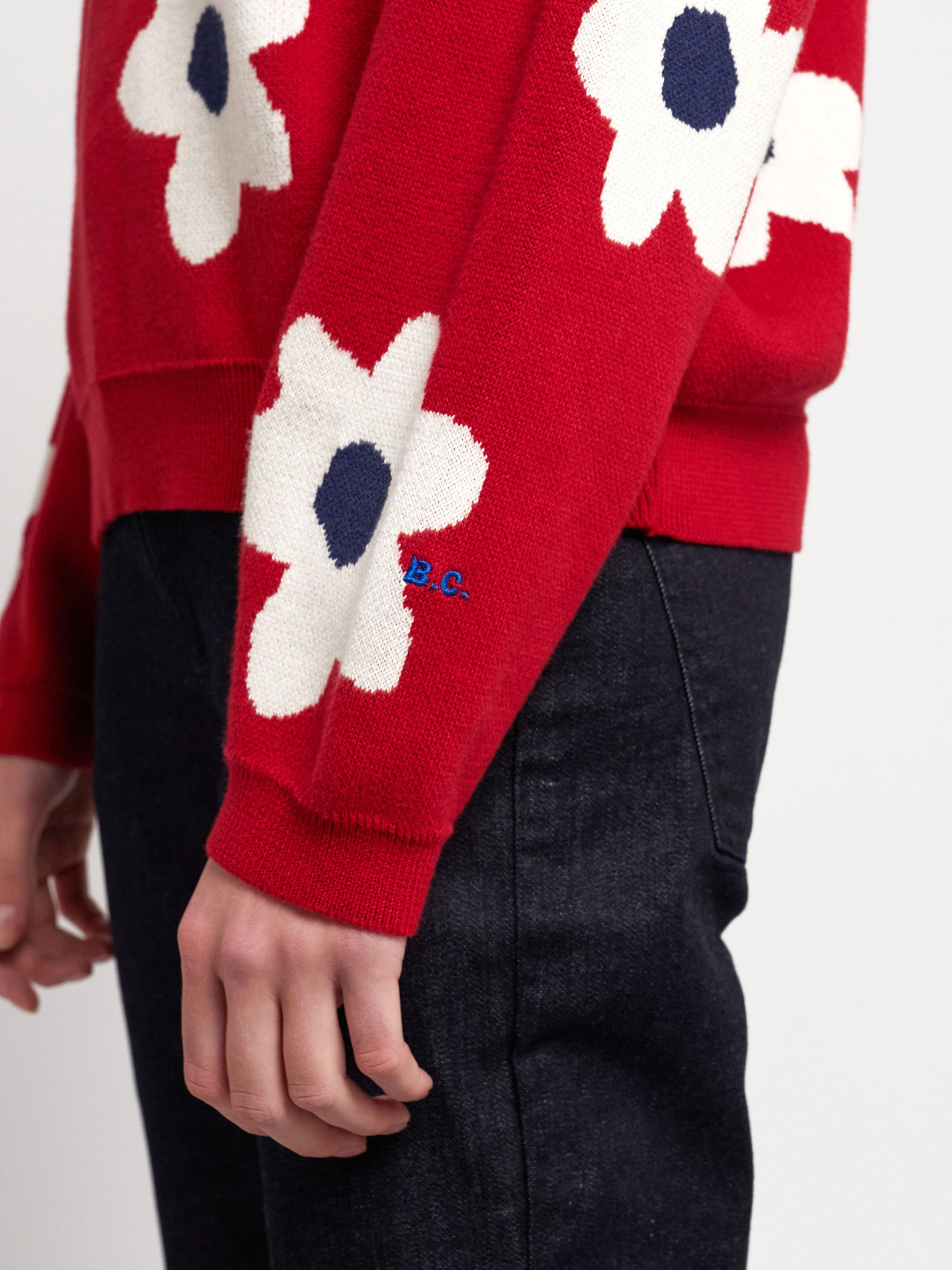 Flower jacquard jumper - S