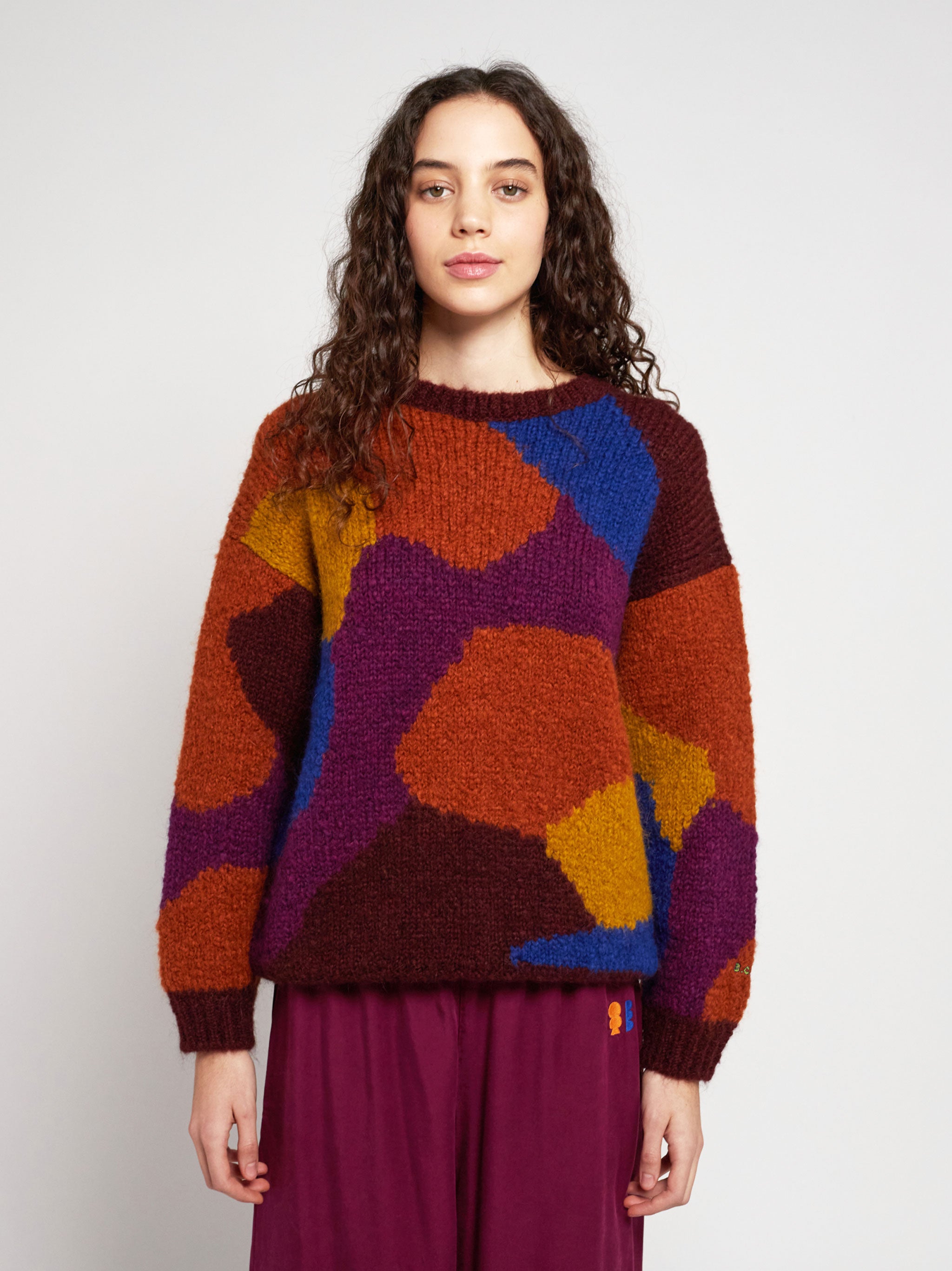 Multicolor intarsia jumper - L