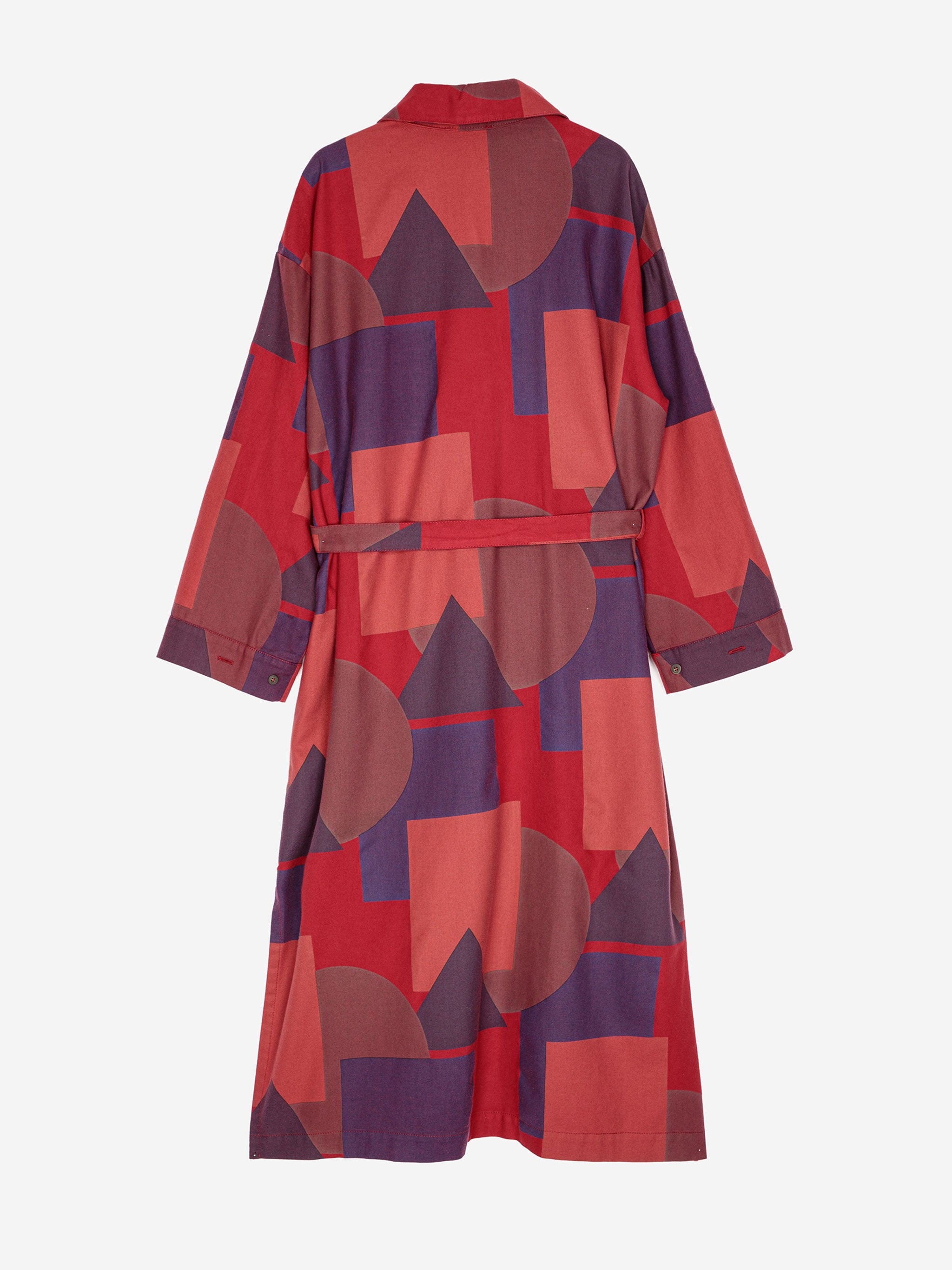 Geometric print long dress - L