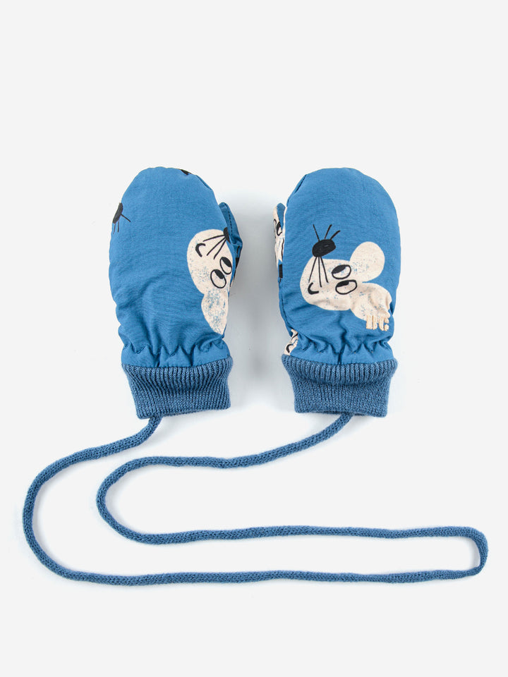 Guantes acolchados de bebé estampado ratones
