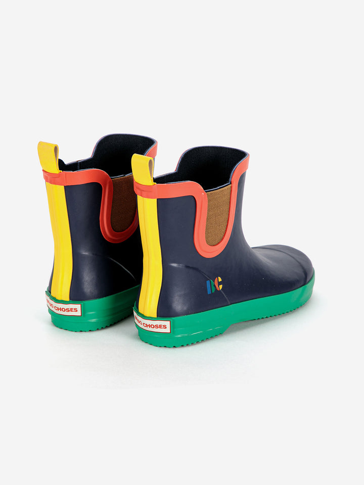 Botas de agua bajas bloques de color