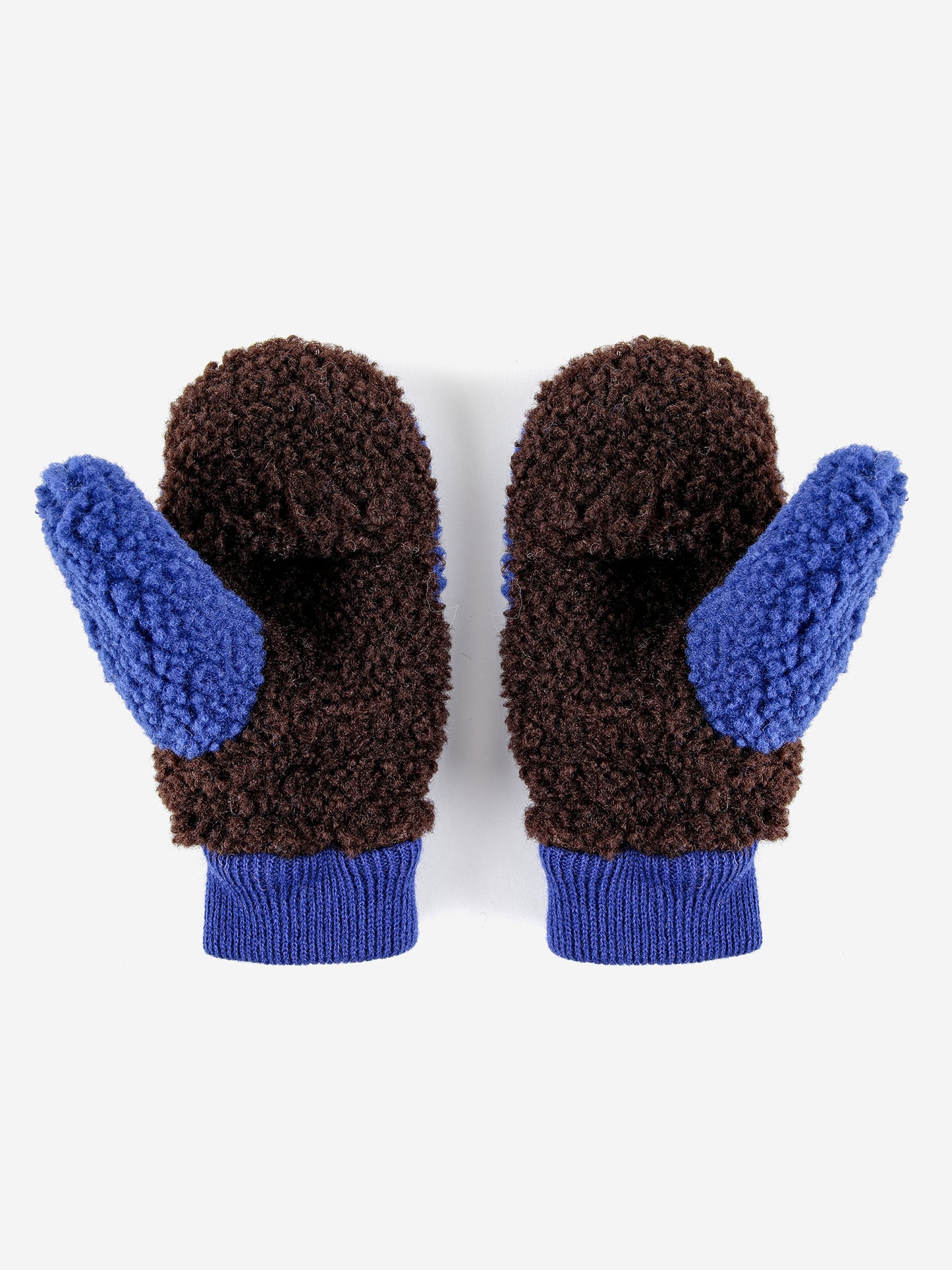 Sheepskin Color Block blue gloves