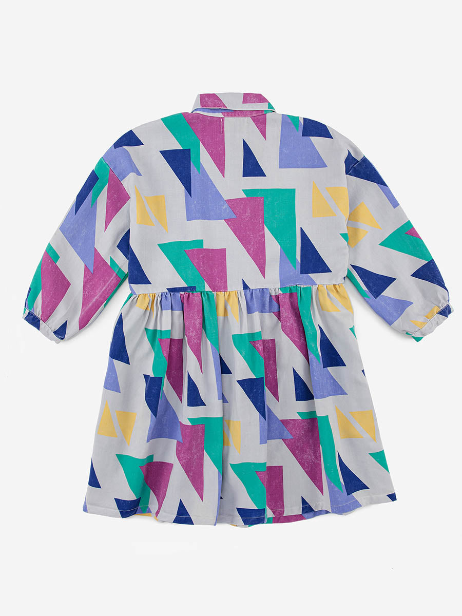 Triangles all over woven dress