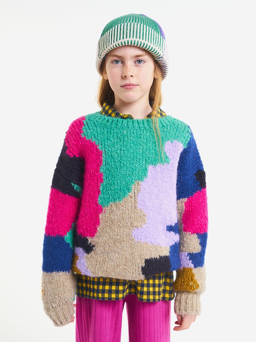 Color Stains intarsia jumper