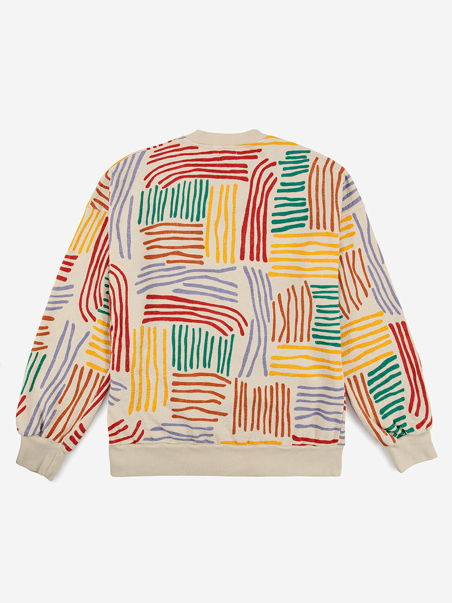 Colorful stripes oversized sweatshirt