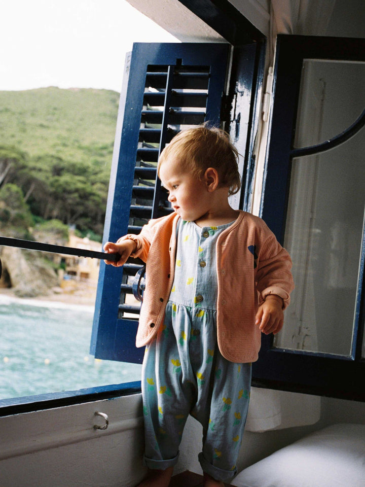 Sea Flower buttoned sweatshirt