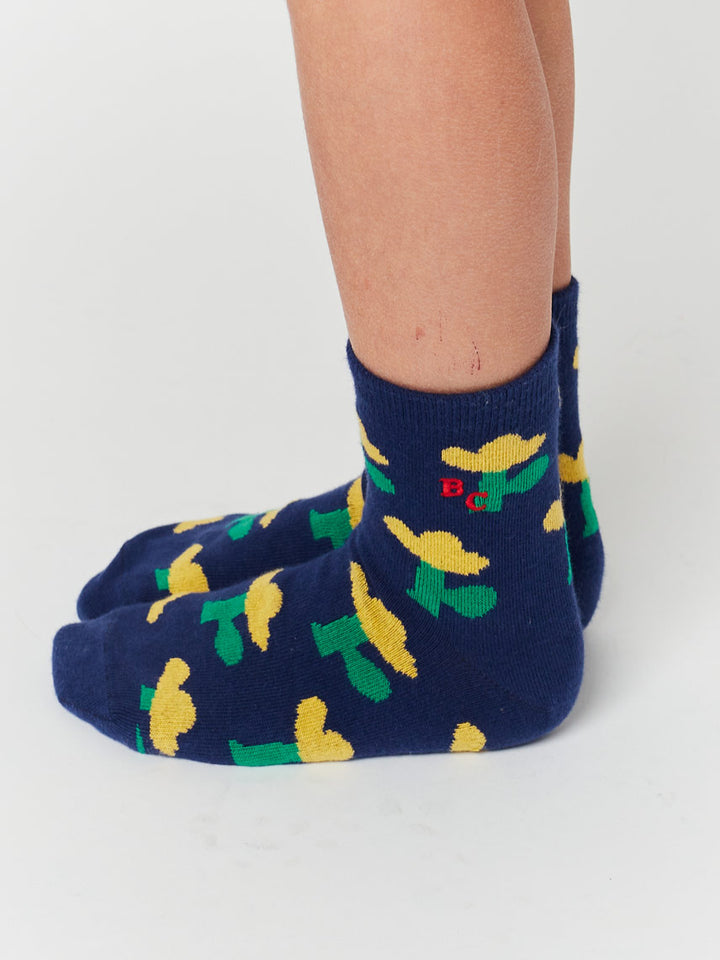 Sea Flower all over short socks