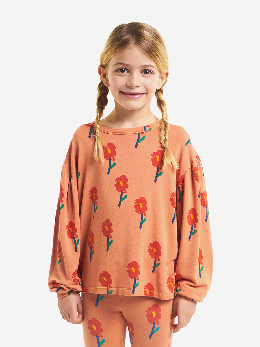 Flowers all over long sleeve T-shirt