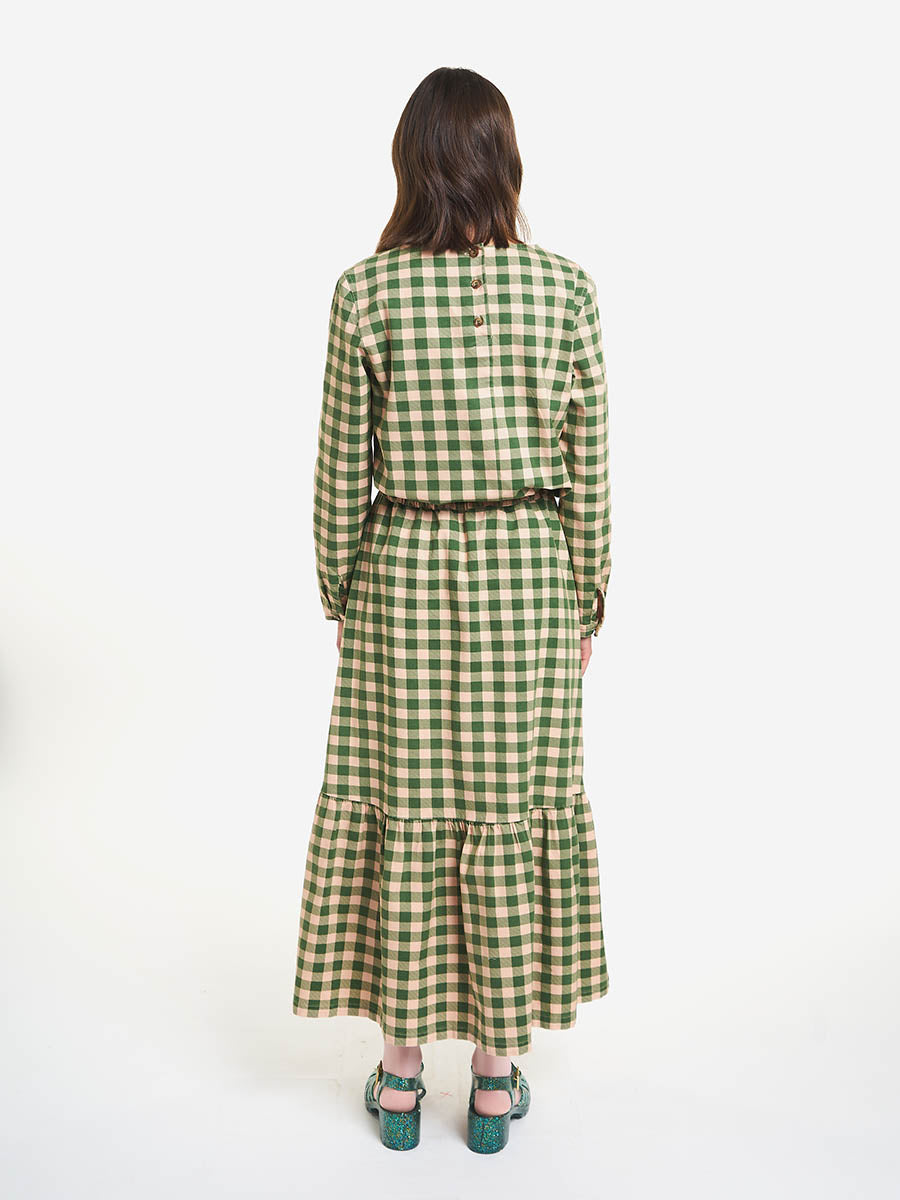 Checked flannel blouse
